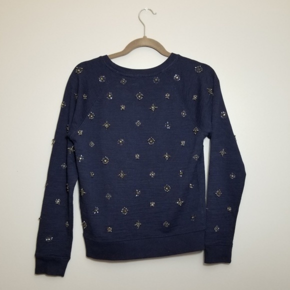 J.Crew Embellished Jeweled Preppy Sweatshirt S - Picture 4 of 8
